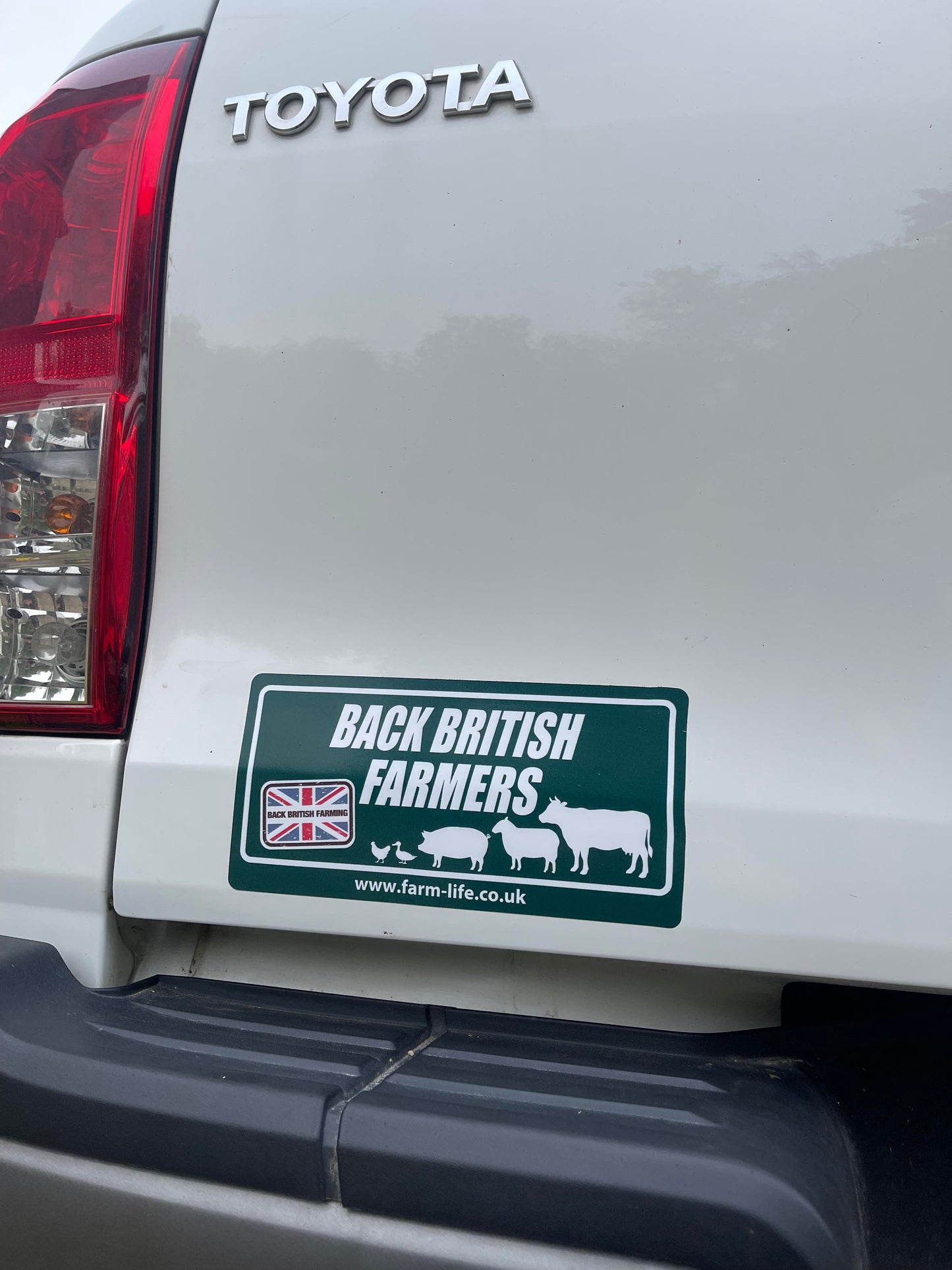 Back British Farming Car Sticker