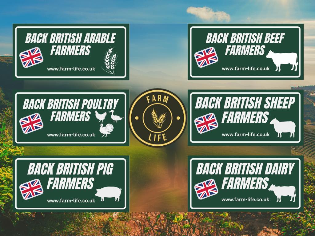 Back British (Various Farmers) - Tractor/Trailer/Truck/Vehicle Sticker