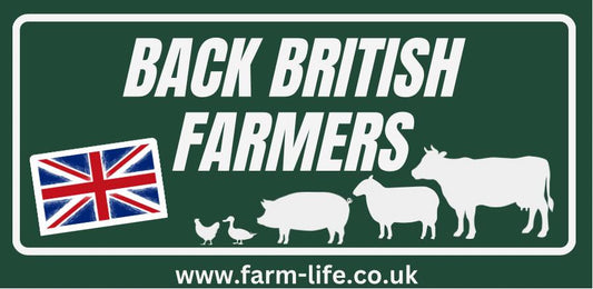 Back British Farming Car Sticker